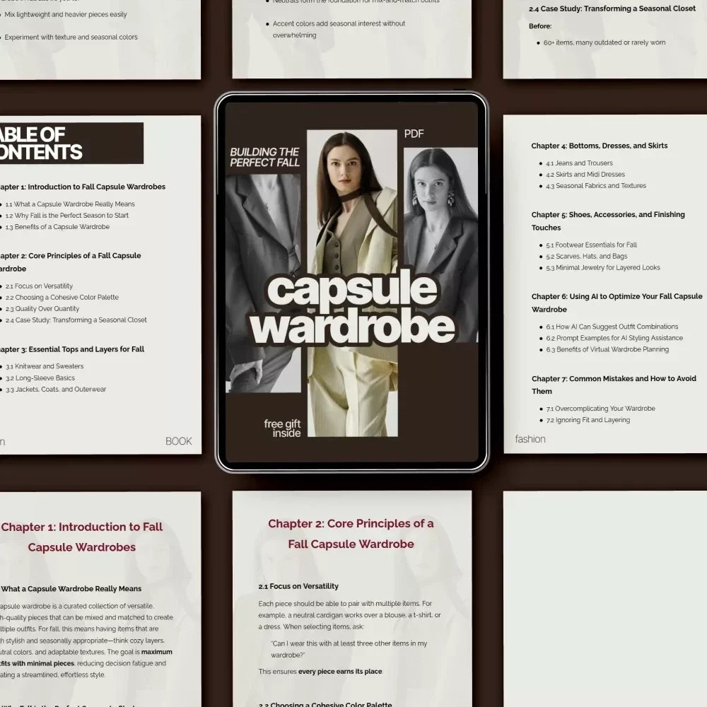 Building the Perfect Fall Capsule Wardrobe eBook | Minimal Closet Guide Answering What Pieces Make a Fall Capsule Wardrobe