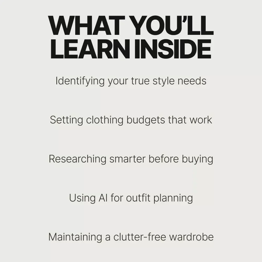 Mindful Wardrobe: Planning Purchases That Last | eBook Guide on how to plan wardrobe purchases mindfully, Sustainable Style, Smart Closet Planning