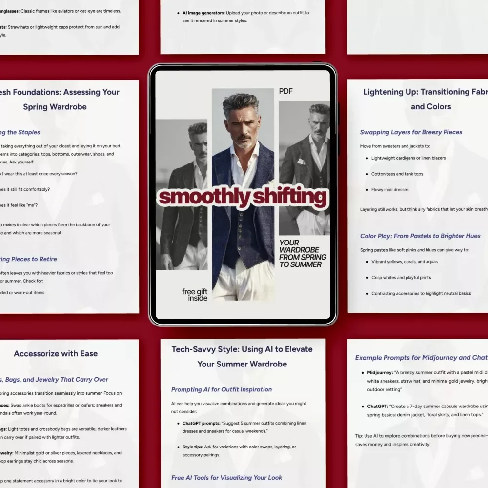 Smoothly Shifting Your Wardrobe from Spring to Summer – Style Transition Guide | how to transition wardrobe from spring to summer | Digital Download
