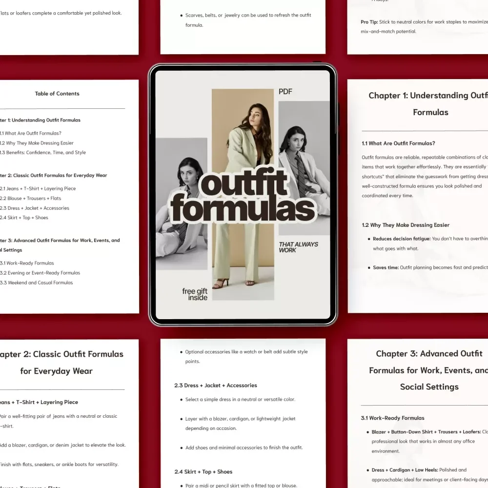 Outfit Formulas That Always Work – A Practical Style Guide Answering what are outfit formulas that always work for Everyday, Work & Events