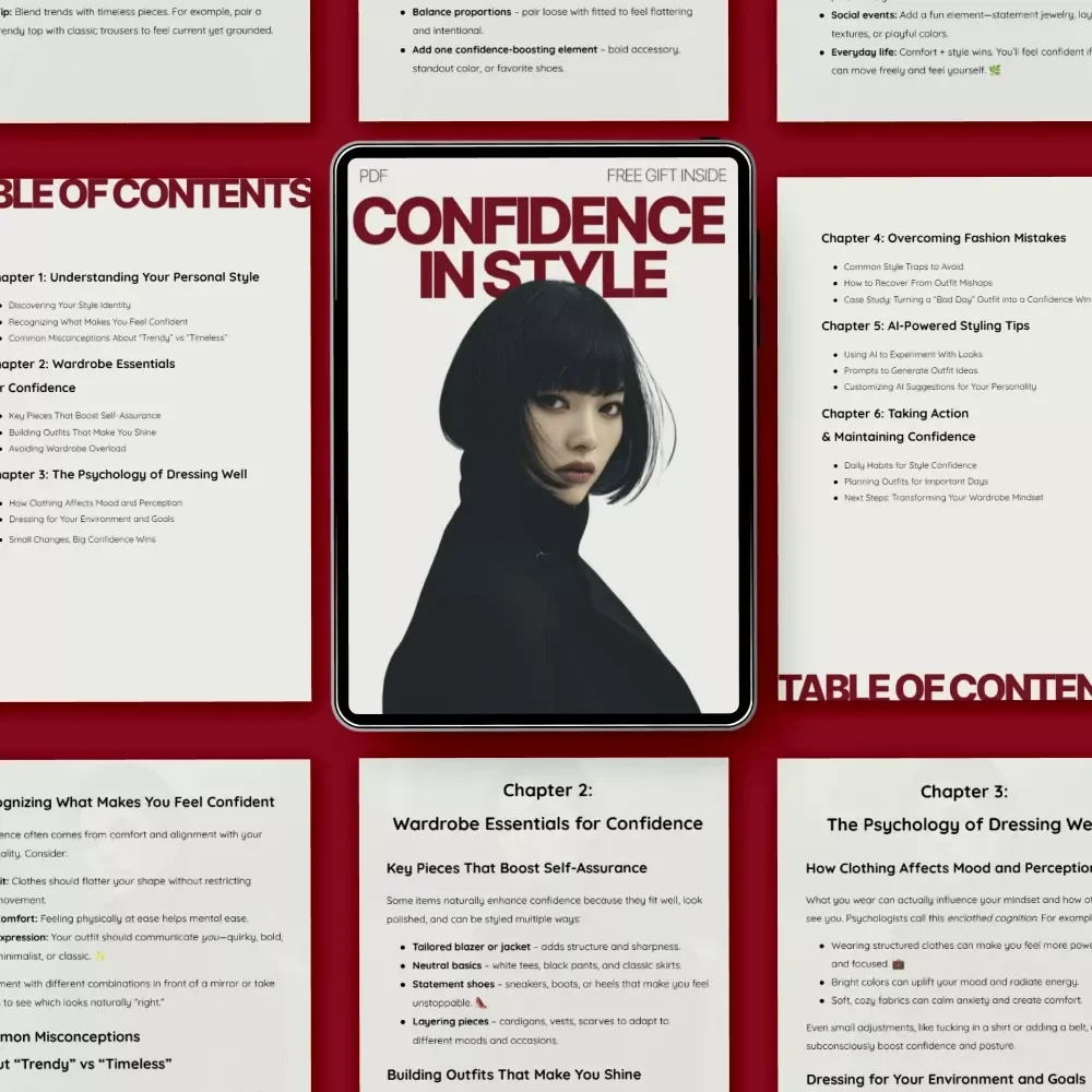 Confidence in Style: An Empowering eBook Guide on How to Feel Confident in What I Wear, Build Outfits You Love, and Dress With Purpose Every Day