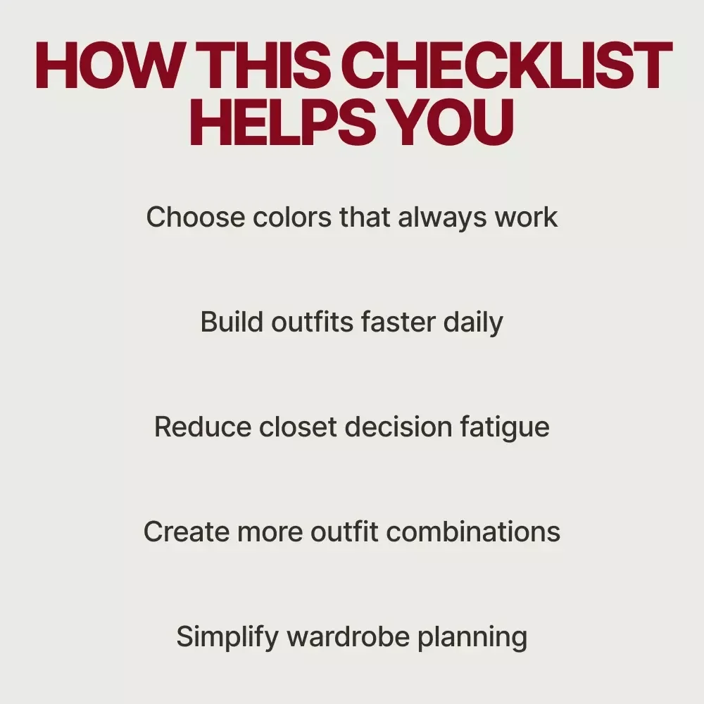 Mastering Color Harmony Rules for Your Wardrobe – Printable Closet Checklist | What Are Color Harmony Rules for Closet | Digital Style Guide