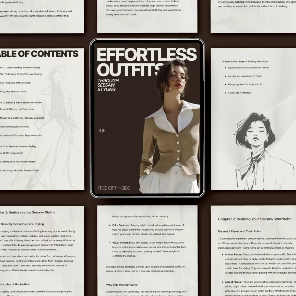 Effortless Outfits Through Seesaw Styling – A Practical Guide to the seesaw styling method, AI Outfit Prompts & Wardrobe Balance for Everyday Style