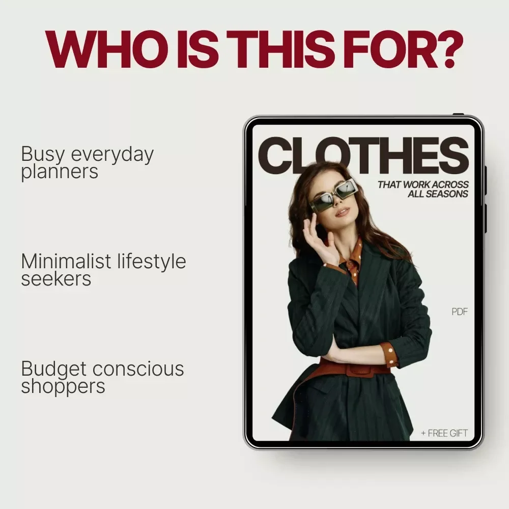 Clothes That Work Across All Seasons | All-Season Wardrobe Checklist | what clothes can be worn across seasons | Minimalist Style Digital Download