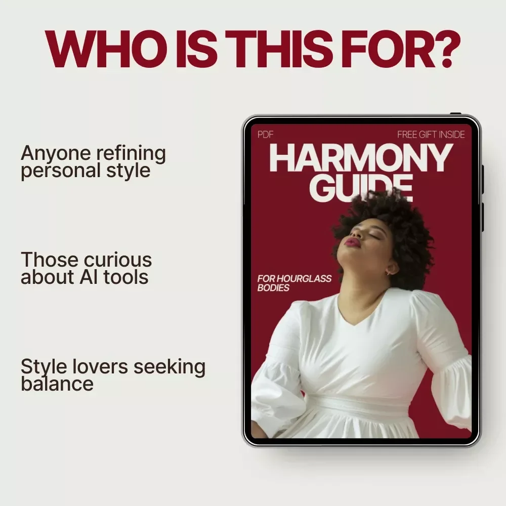 Harmony Guide for Hourglass Bodies – Style & Outfit Blueprint Answering what outfits work for hourglass body type | Digital eBook