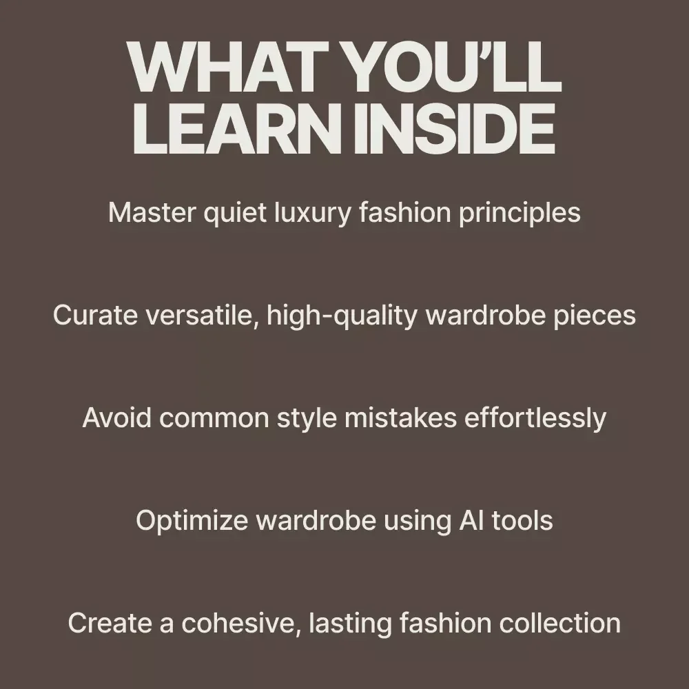 Subtle Elegance with Quiet Luxury Wardrobe: The Ultimate Guide to Timeless, Understated Sophistication