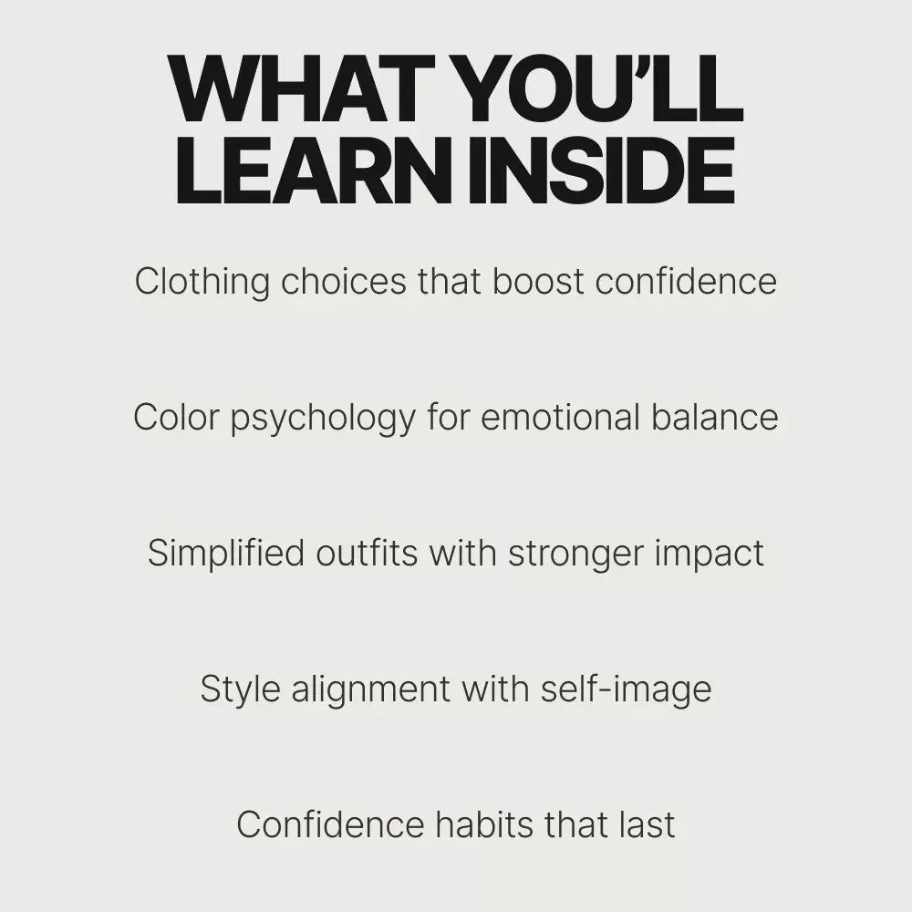 Power in Your Wardrobe – Ebook on How Style Confidence Changes Mindset, Personal Style Psychology & Everyday Confidence Boost