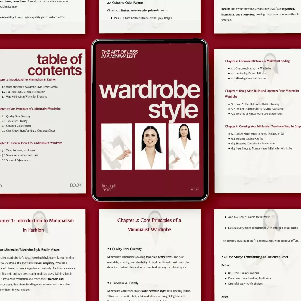 The Art of Less in a Minimalist Wardrobe Style Ebook | What Is a Minimalist Wardrobe Style Guide for Timeless Fashion, Capsule Closets & Intentional Dressing