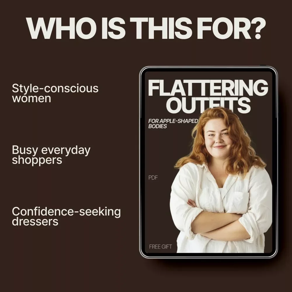 Flattering Outfits for Apple-Shaped Bodies Ebook | What Outfits Work for Apple Body Type | Style Guide & Wardrobe Tips