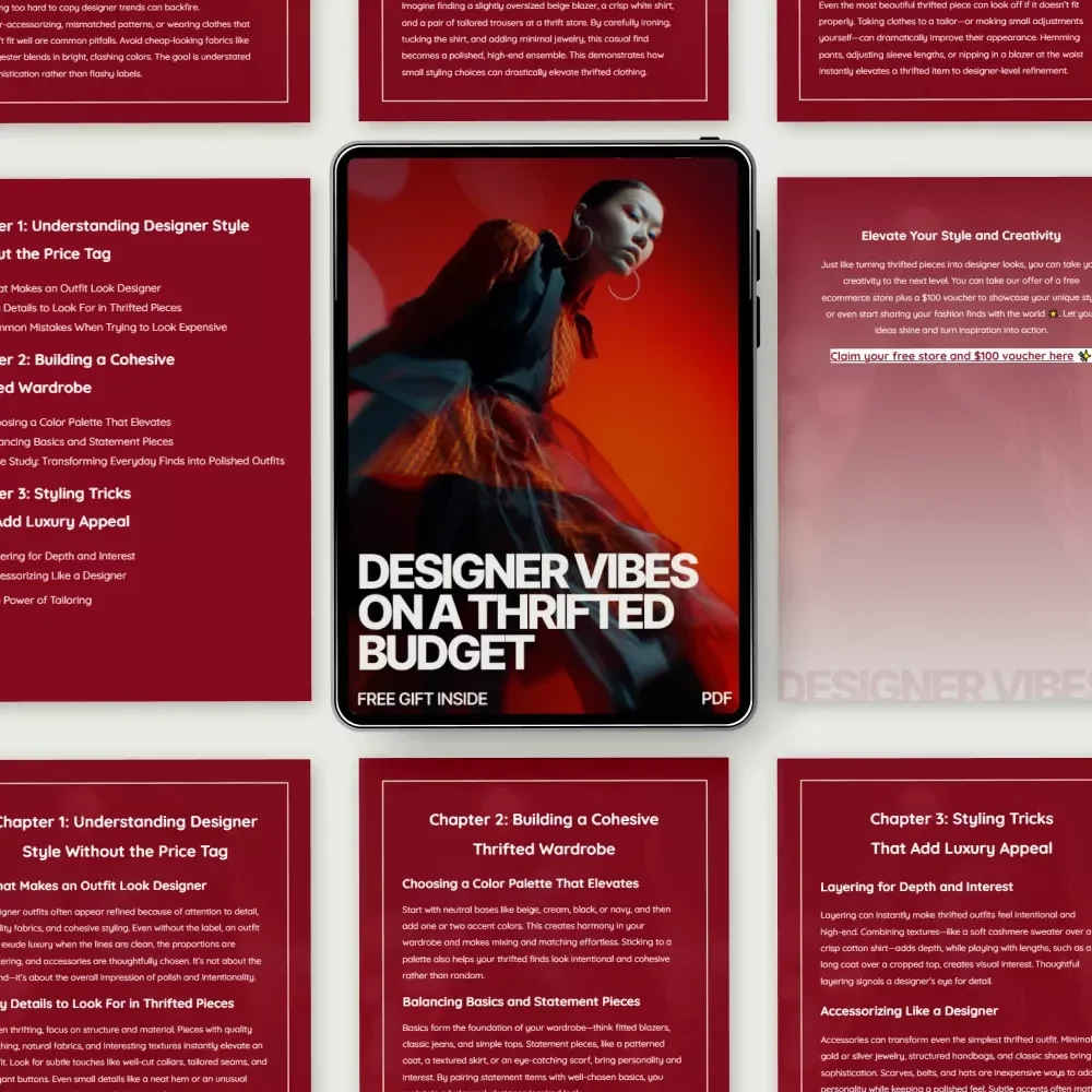 Designer Vibes on a Thrifted Budget: How to Make Thrifted Outfits Look Designer | eBook Guide