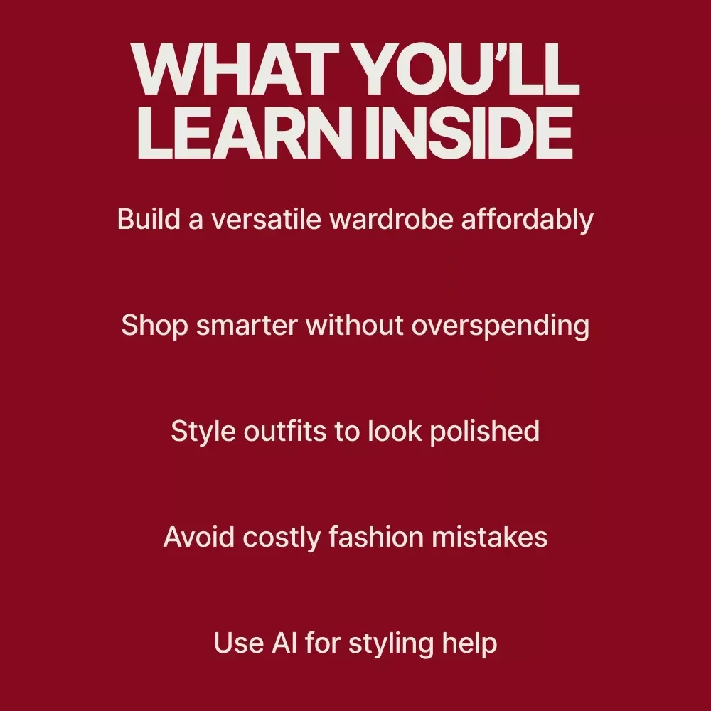 Look Good, Spend Less – Affordable Fashion Tips eBook for Budget Style, Smart Shopping & Chic Wardrobe Building