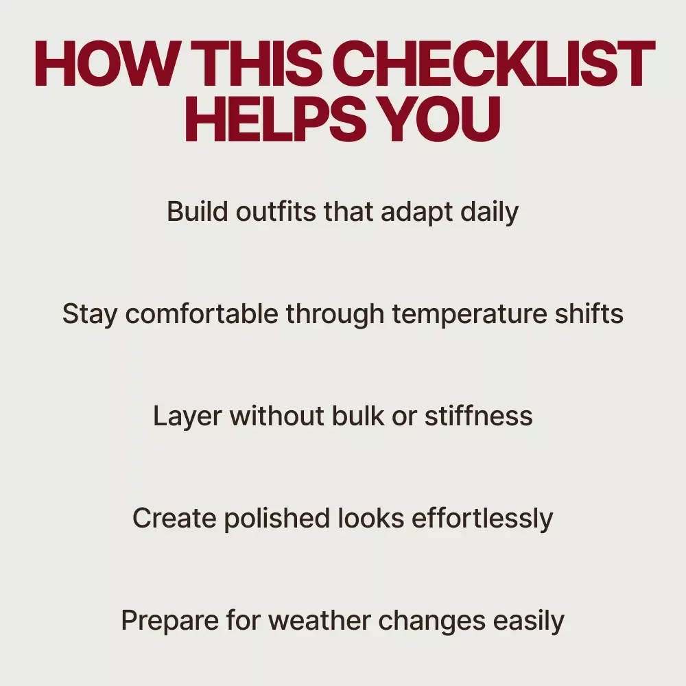 Seasonal Layering Made Simple – Everyday Wardrobe Checklist with Seasonal Layering Tips for Effortless Style