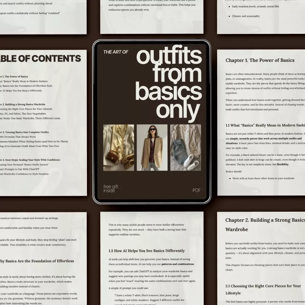 The Art of Outfits From Basics Only – A Practical Style Guide on How to Build Outfits From Basics Only for Effortless Everyday Fashion