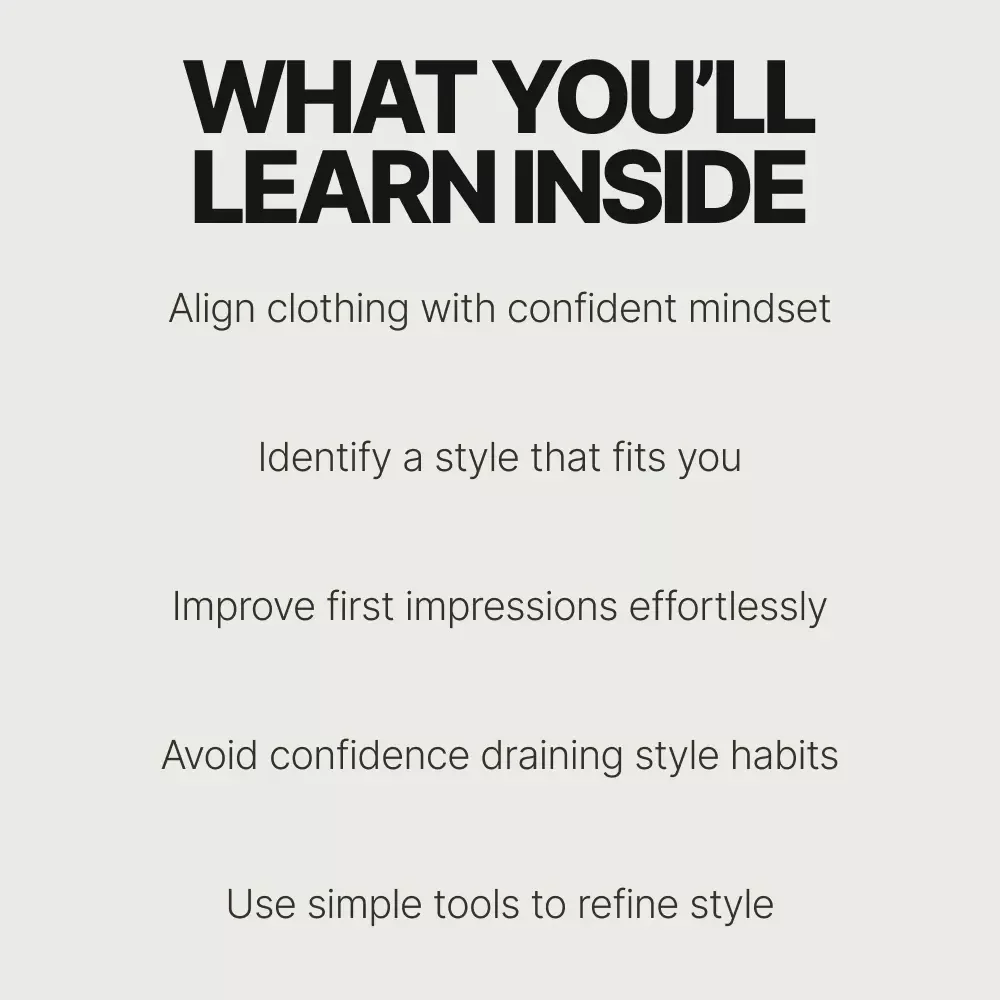 Confidence Starts With Your Style | eBook Explaining why style makes people feel more confident | Build Confidence Through Personal Style & Smart Wardrobe Choices