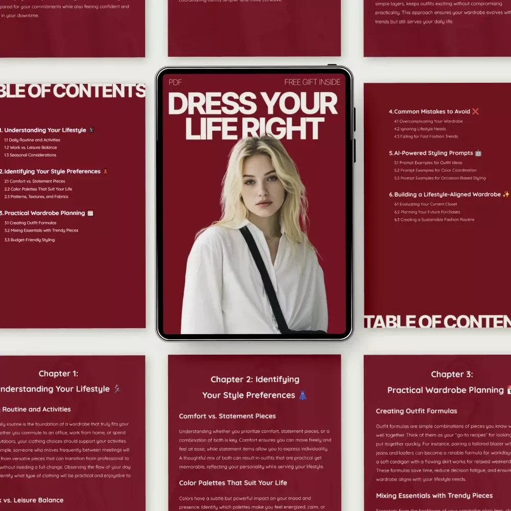 Dress Your Life Right – Ebook Guide on How to Choose Clothes That Fit Lifestyle, Smart Wardrobe Planning & Everyday Style Alignment