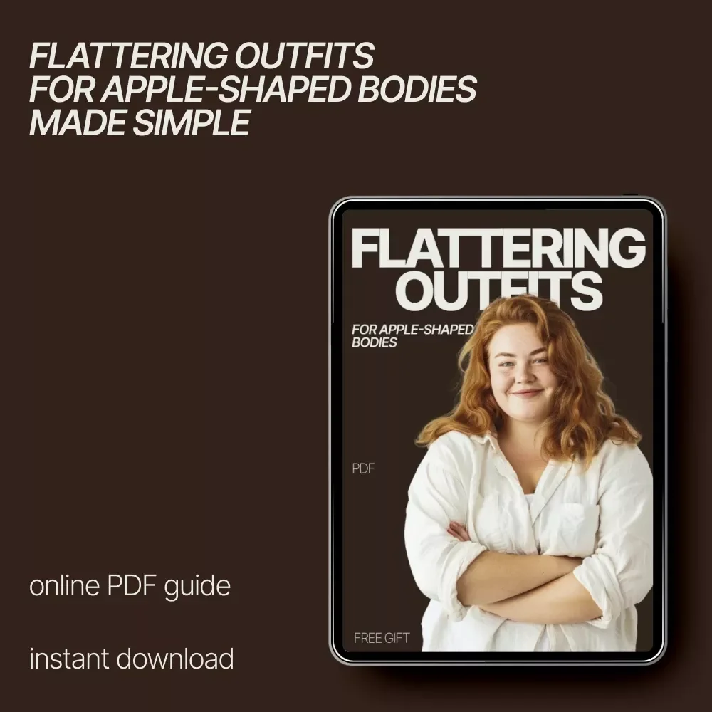 Flattering Outfits for Apple-Shaped Bodies Ebook | What Outfits Work for Apple Body Type | Style Guide & Wardrobe Tips