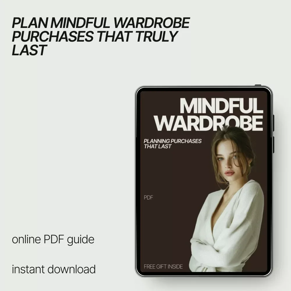Mindful Wardrobe: Planning Purchases That Last | eBook Guide on how to plan wardrobe purchases mindfully, Sustainable Style, Smart Closet Planning