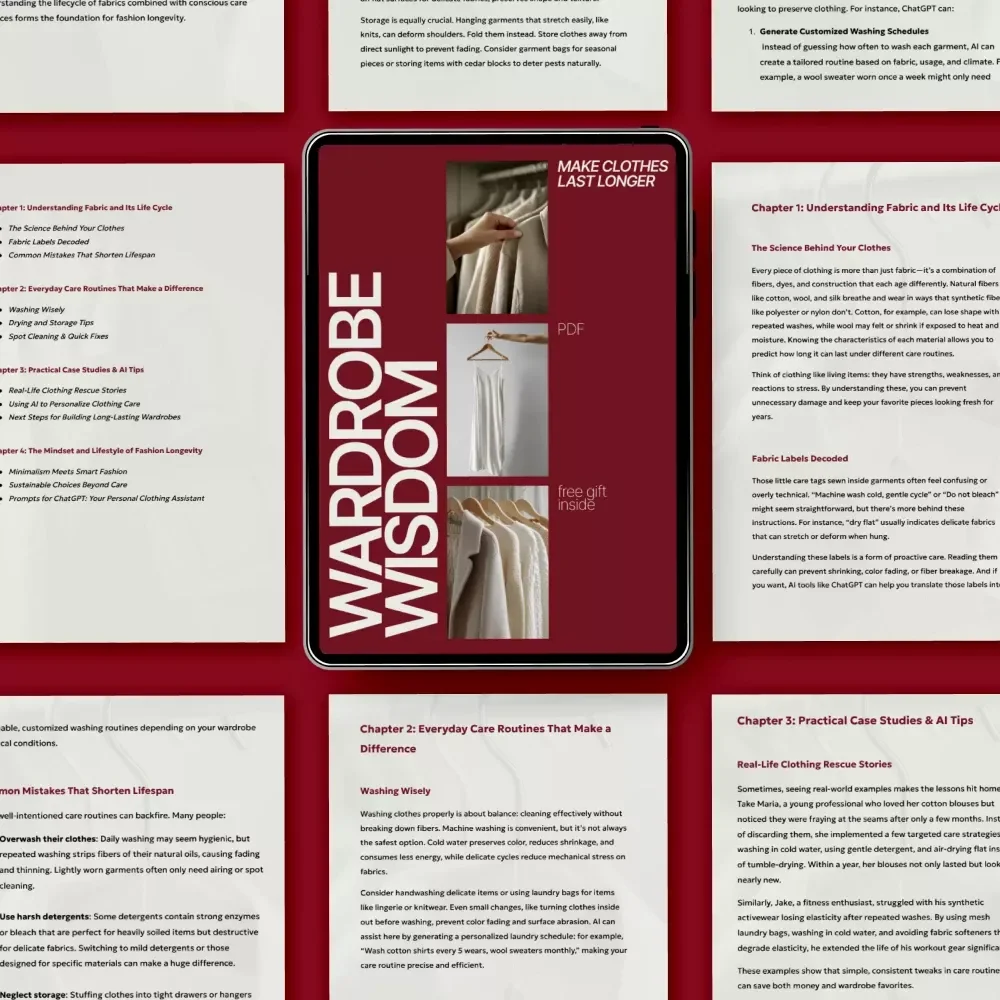 Wardrobe Wisdom: Make Clothes Last Longer – A Practical Guide on how to care for clothes so they last longer