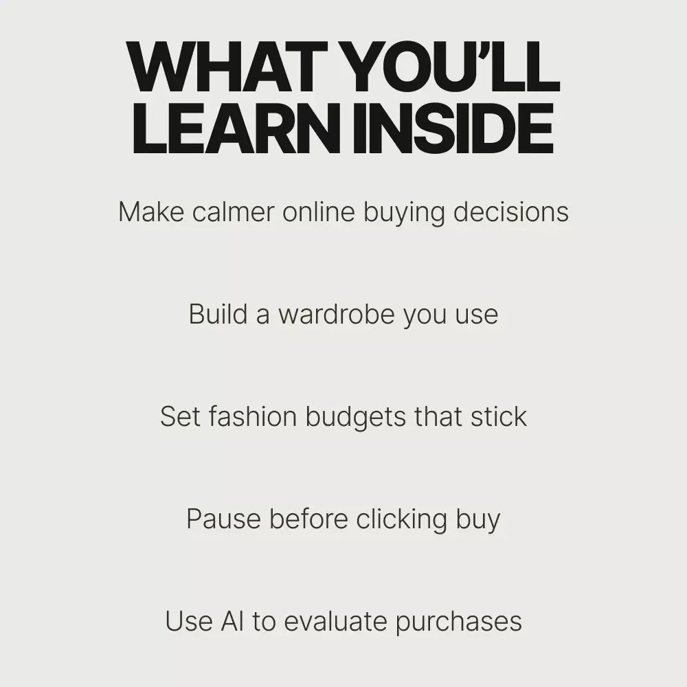 Smart Style Spending: Avoid Impulse Buying Online | Ebook Guide on How to Avoid Impulse Buying Clothes Online, Budget-Friendly Fashion & AI Shopping Tools