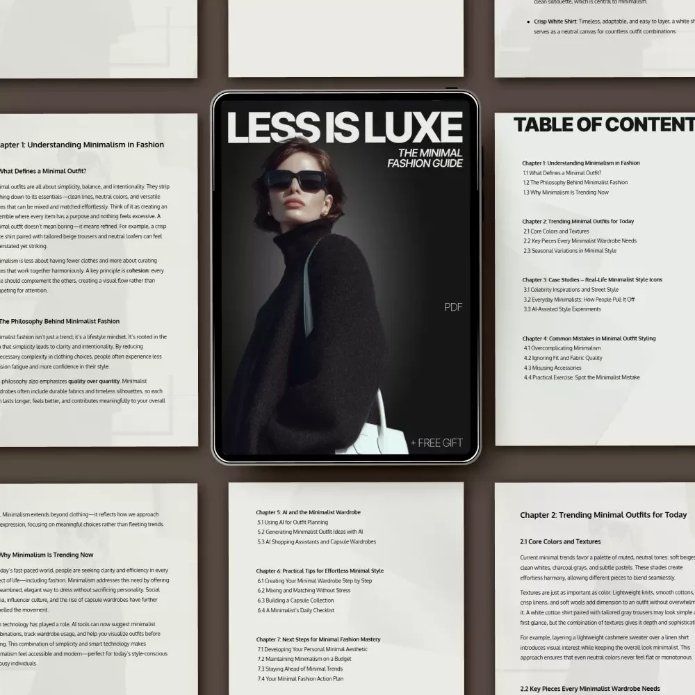 Less Is Luxe: The Minimal Fashion Guide – Ultimate eBook for Timeless, Effortless Style