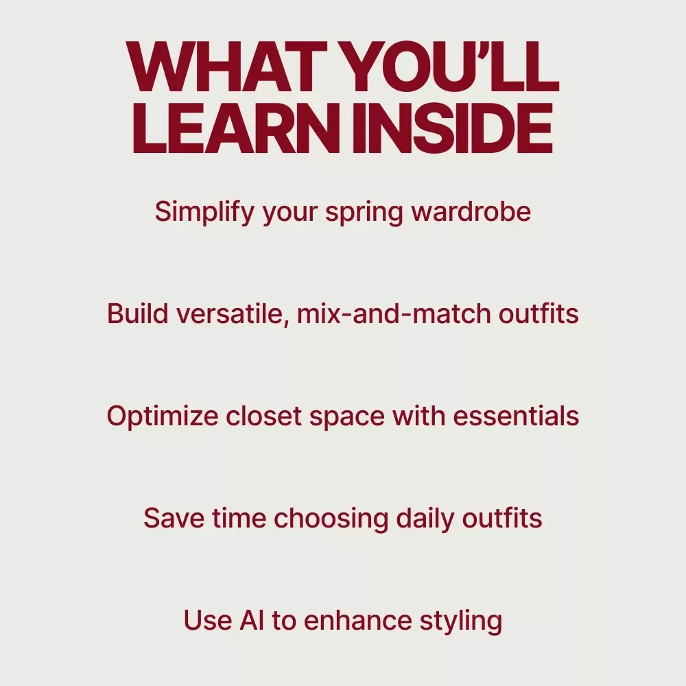 Fresh & Effortless Spring Capsule Wardrobe eBook: The Ultimate Guide to Curating Your Perfect Spring Wardrobe