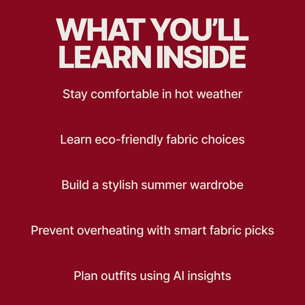 Chic Summer Fabrics That Keep You Cool: A Guide to Breathable, Lightweight Textiles for Hot Weather Comfort