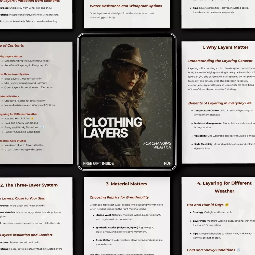 Clothing Layers for Changing Weather | Ebook Guide Explaining what clothing layers work for changing weather for Travel, Hiking & Everyday Life