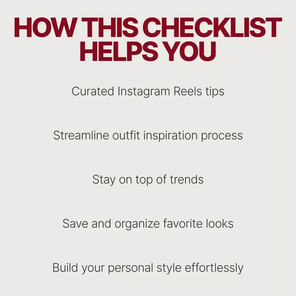 Quick Checklist to Spot Outfit Ideas on Instagram Reels: Your Ultimate Guide for Fashion Inspiration