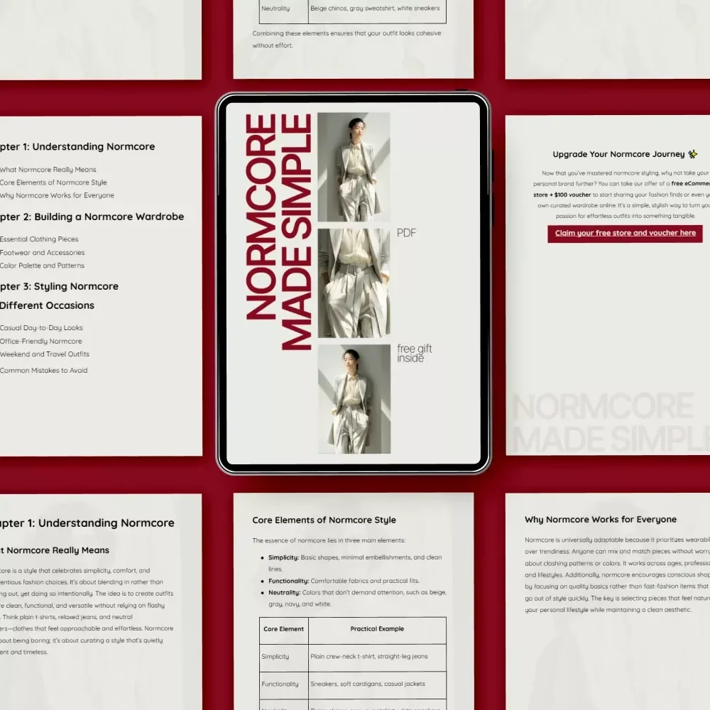 Normcore Made Simple: How to Wear Normcore Outfit Ideas - The Ultimate eBook Guide
