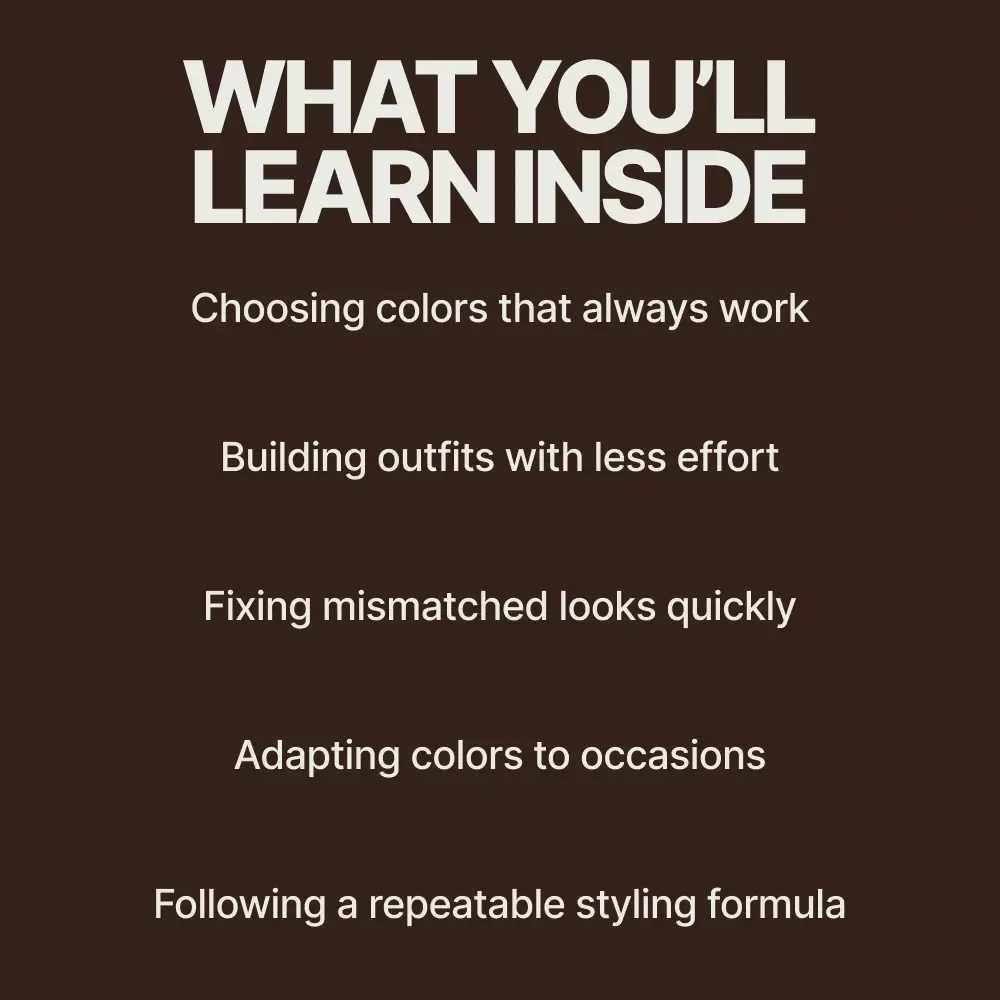 Color Harmony Outfits Made Easy – A Practical Style Guide on Which Colors Make Outfits Look Cohesive for Everyday Dressing