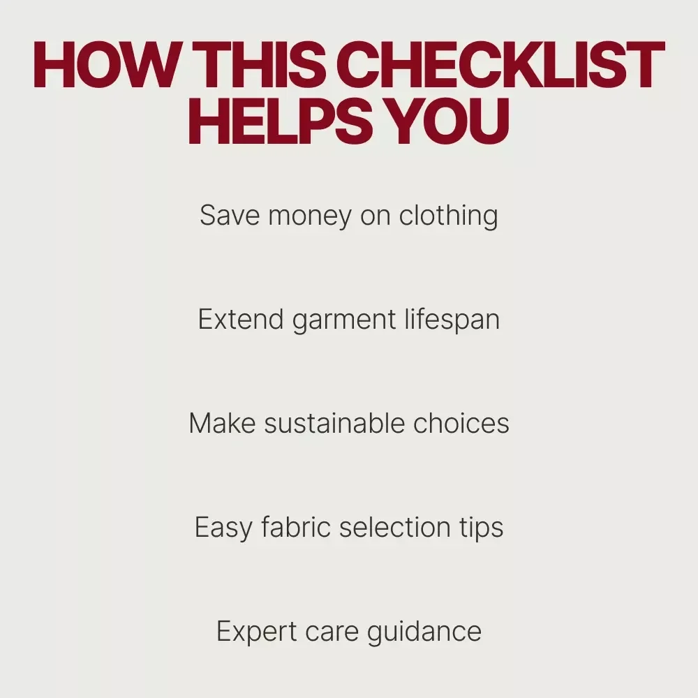 Long-Lasting Clothes Materials Checklist: Discover What Clothing Materials Last the Longest