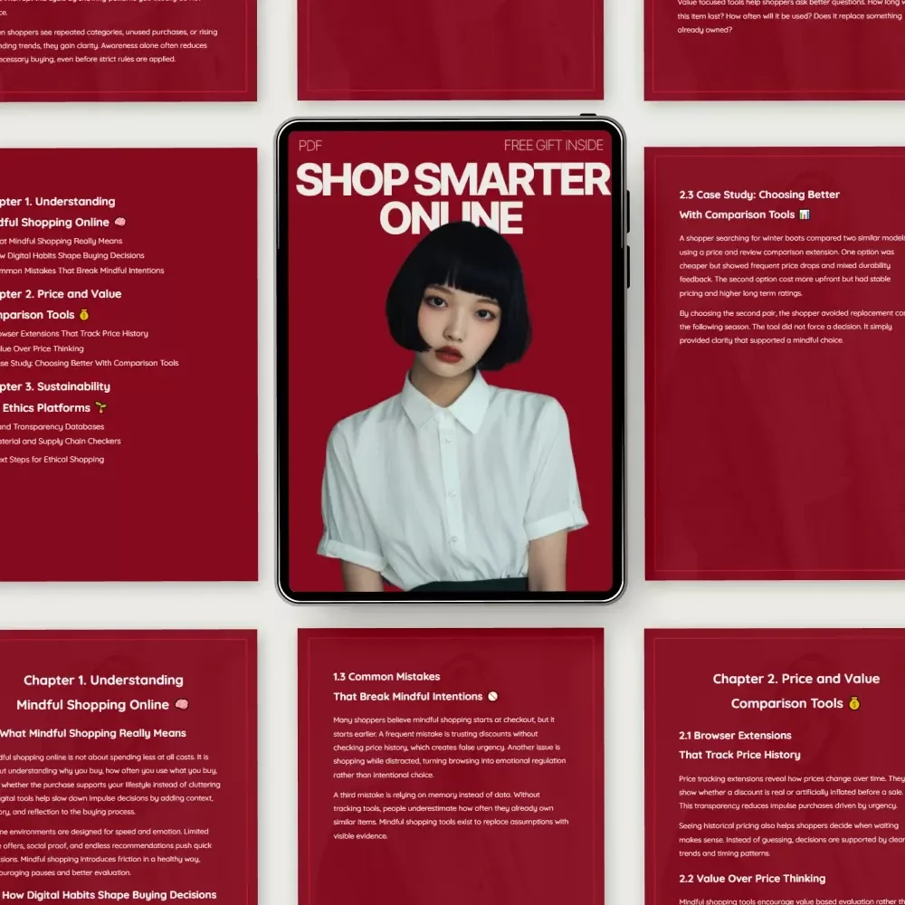 Shop Smarter Online – A Practical eBook Guide to Mindful Shopping, What Online Tools Help Mindful Shopping, Ethical & Value-Driven Digital Buying