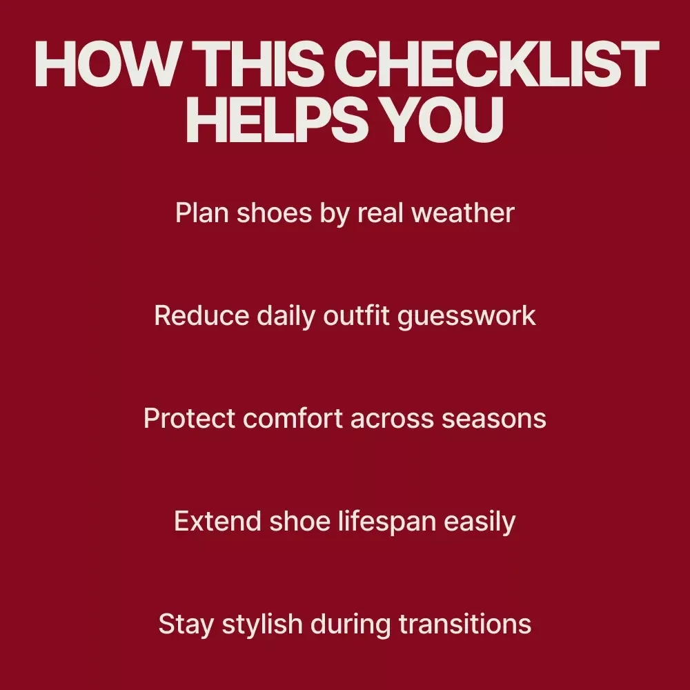 Step Into the Season Smoothly – Shoe Transition Checklist | How to Switch Shoes as Weather Changes with Confidence