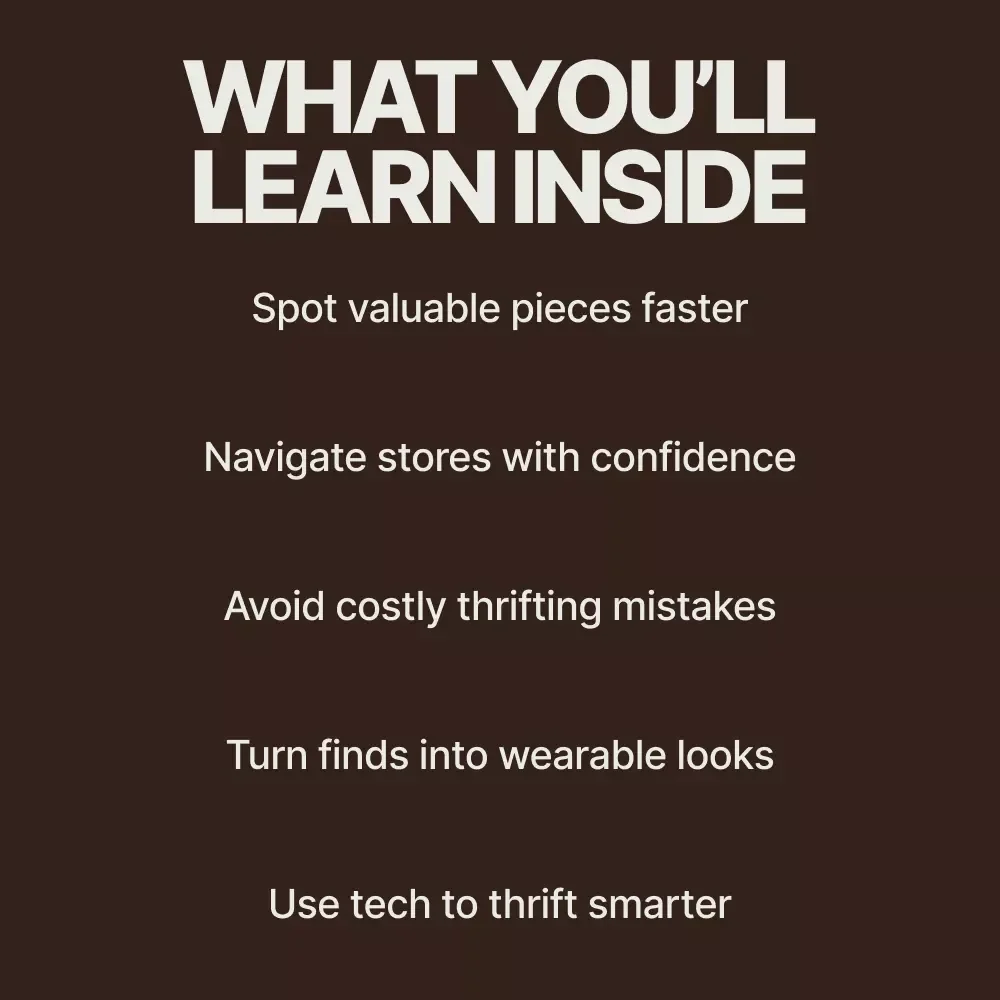 Thrift Like a Pro: Hidden Fashion Treasures | Ultimate Thrifting Guide eBook | How to Shop Thrift Stores Like a Pro for Stylish Finds