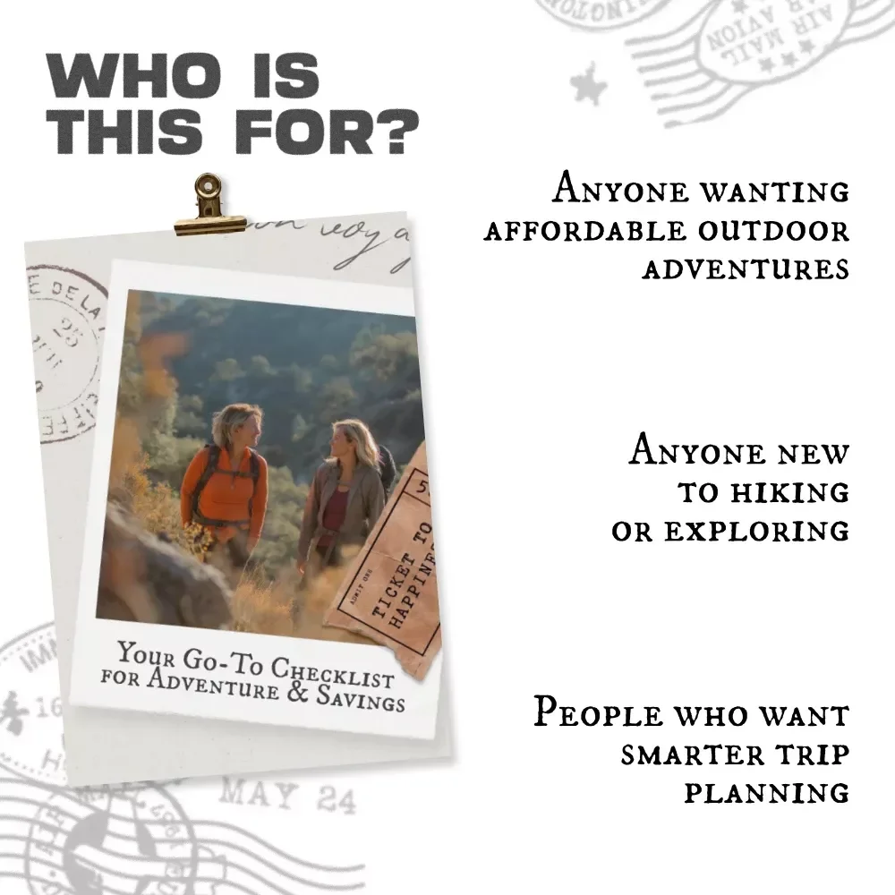 Your Go-To Checklist for Adventure & Savings | Budget Hiking Printable, Solo Travel Guide, Outdoors Checklist