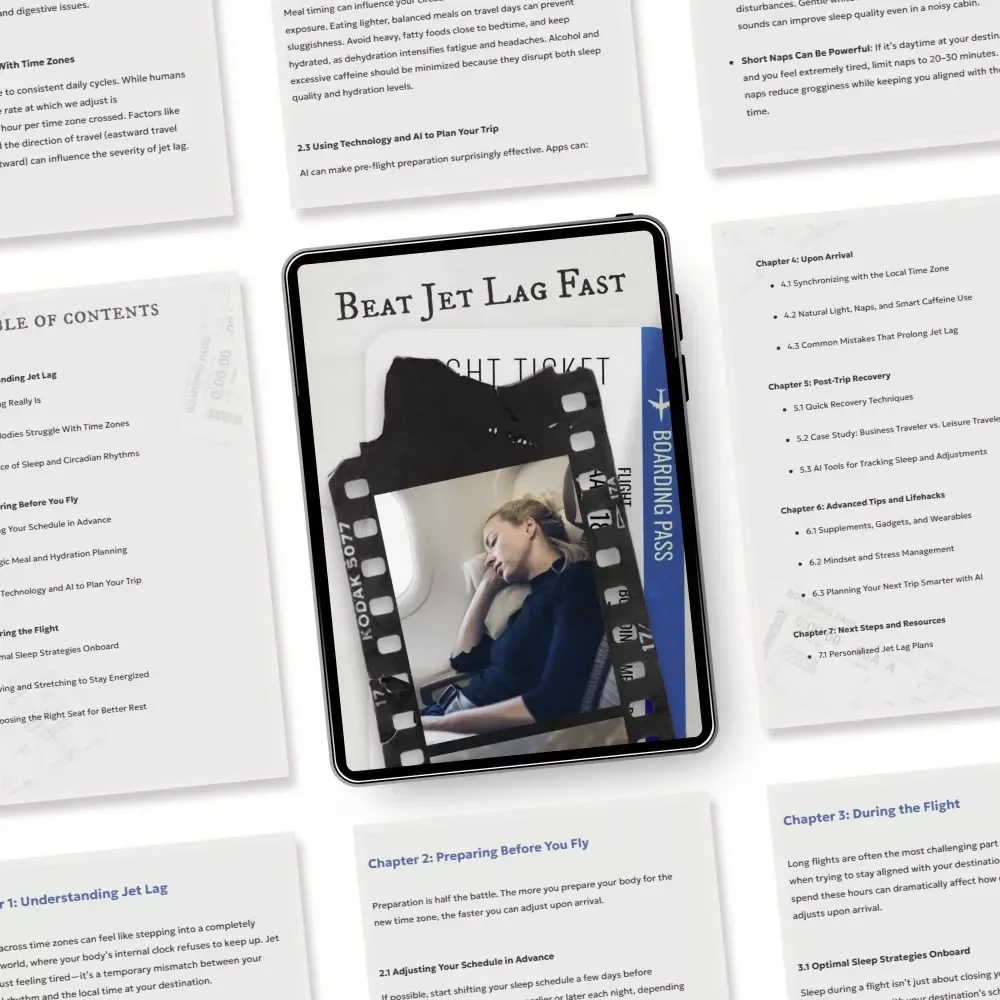 Beat Jet Lag Fast | Digital eBook on How to Avoid Jet Lag Quickly | Sleep, Energy, and Recovery Tips for Travelers