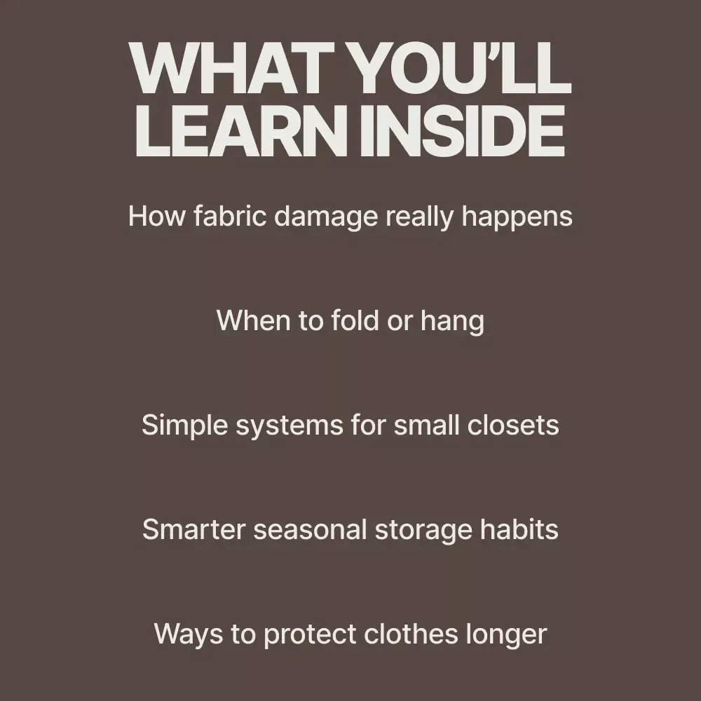 The Art of Storing Clothes Right – A Practical eBook Guide on How to Store Clothes to Prevent Damage, Save Space, and Extend Wardrobe Life