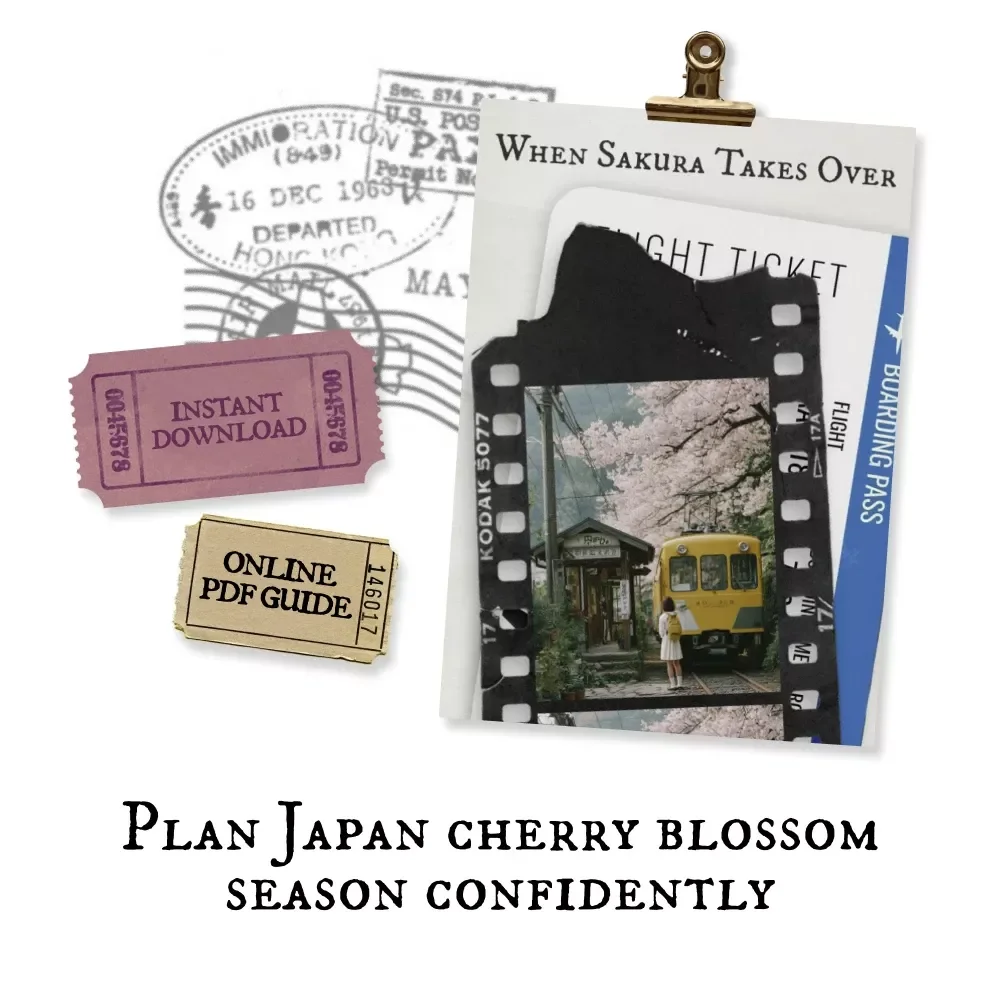 When Sakura Takes Over | Japan Cherry Blossom Season Travel Guide, Sakura Forecast Planner, AI Trip Planning Checklist, Digital Download