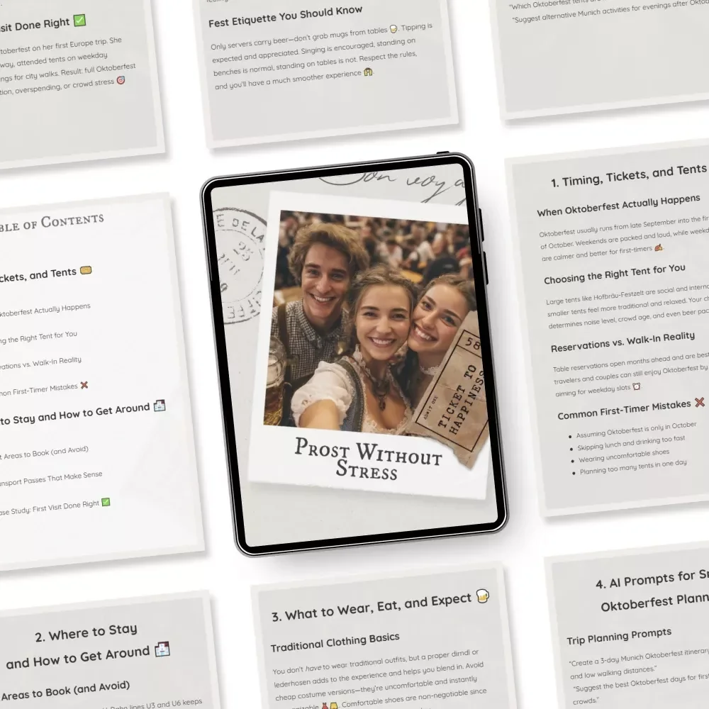 Prost Without Stress – Oktoberfest in Munich Planning Guide | Ultimate Oktoberfest Travel Guide, Tents, Tickets, What to Wear & First-Timer Tips