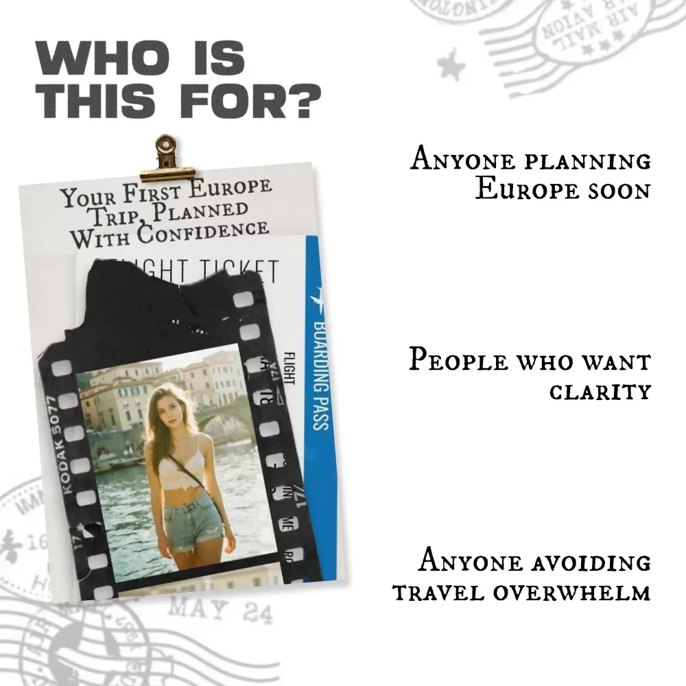 Your First Europe Trip, Planned With Confidence – Ultimate First-Time Traveler eBook for Beginners | how to plan a trip to europe for the first time Guide | Europe Travel Planning Digital Download