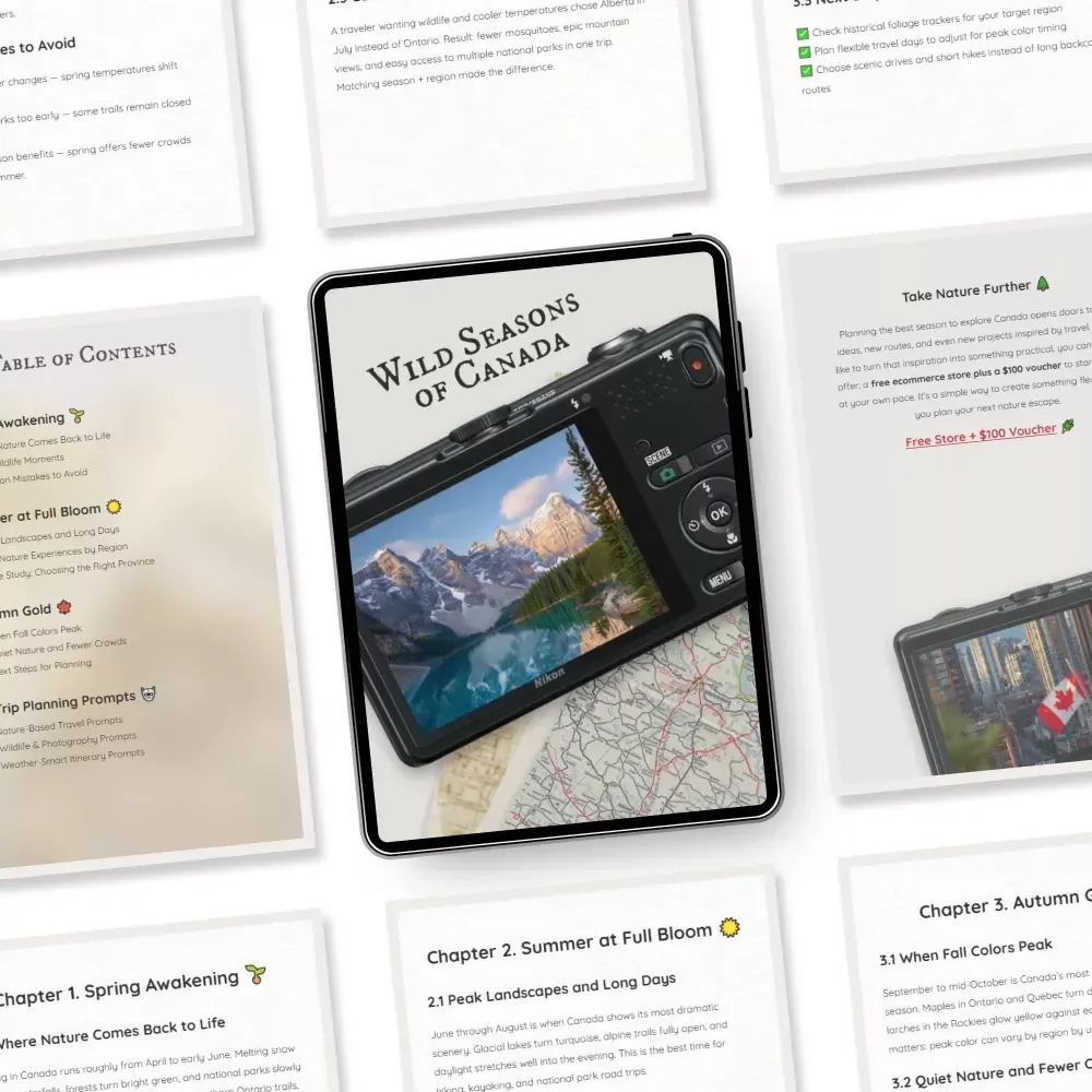 Wild Seasons of Canada – A Nature Lover’s Guide to the Best Time to Visit Canada for Nature, Wildlife & Scenic Planning