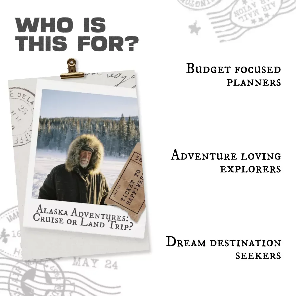 Alaska Adventures: Cruise or Land Trip? | Alaska Cruise or Land Trip Which Is Better – Complete Planning eBook for First-Time & Returning Travelers