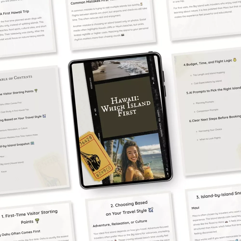 Hawaii: Which Island First | Smart Travel Planning eBook for First-Time Visitors | Decide hawaii which island to visit first
