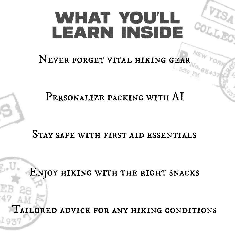 Day Hiking Essentials Packing Checklist - The Ultimate Digital Guide for Beginners & Experts