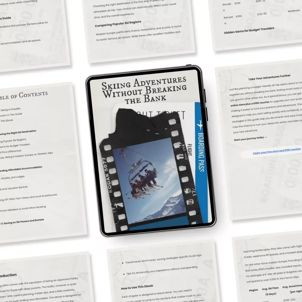Skiing Adventures Without Breaking the Bank | Budget Skiing eBook Guide for Affordable Trips, Travel Tips, and Where to Go for Skiing on a Budget