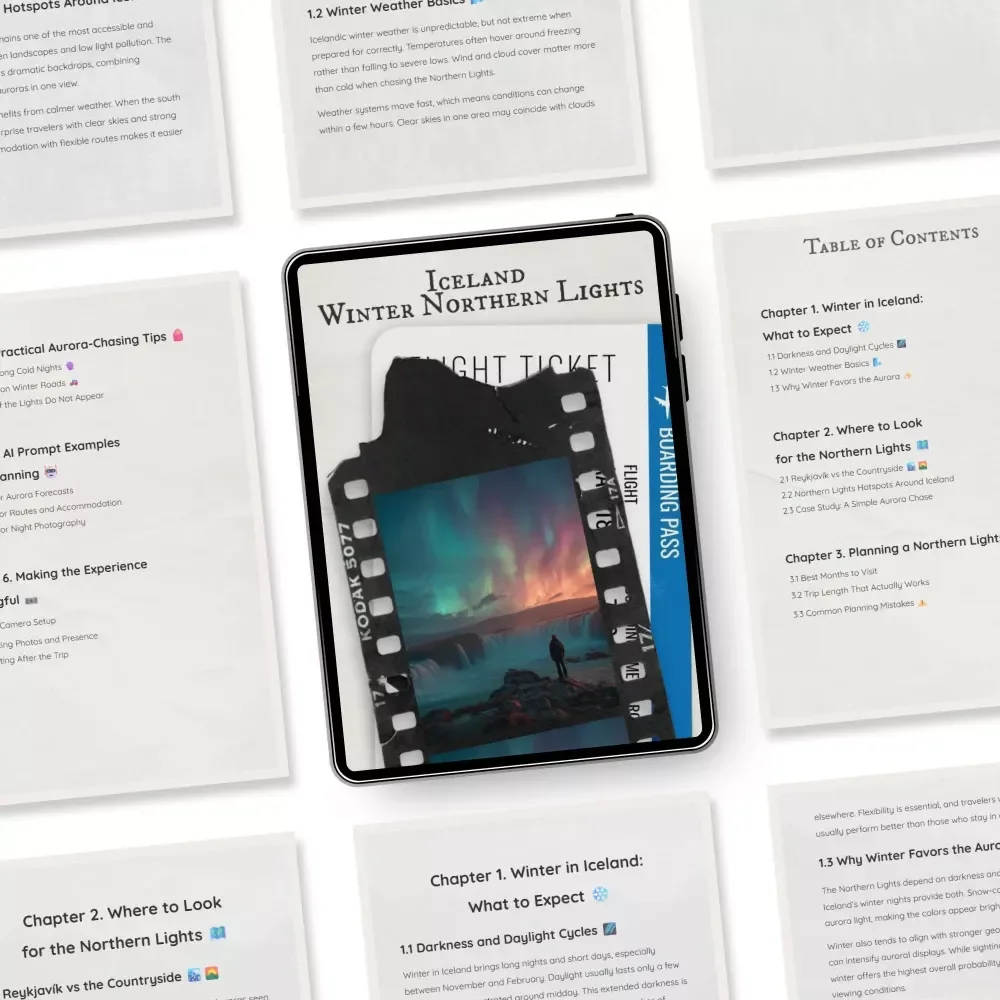 Iceland Winter Northern Lights Guide: Your Ultimate Aurora Chase eBook