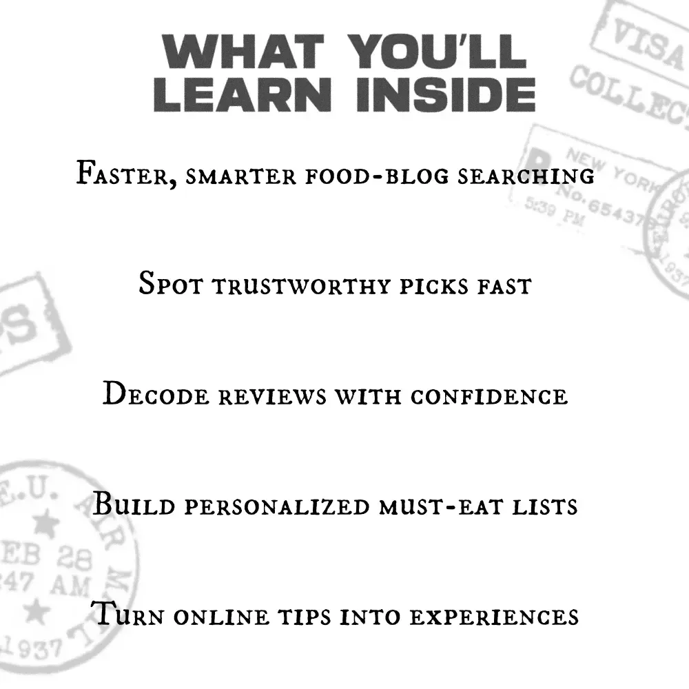 The Food Blog Finder Checklist – Ultimate Printable Checklist for Food Lovers | How to Use Food Blogs to Find Good Food | Digital Download