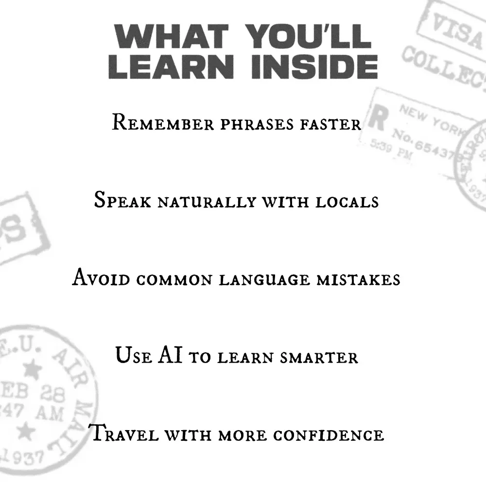Speak Like a Local: Mastering Travel Phrases Fast | Digital eBook for Learning Basic Phrases in a New Language | Easy Travel Communication Guide for Confident Explorers