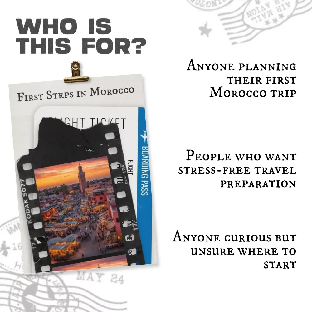 First Steps in Morocco | First-Time Morocco Travel Guide eBook | Safe Planning, Marrakech, Fes & Desert Trips | Digital Download