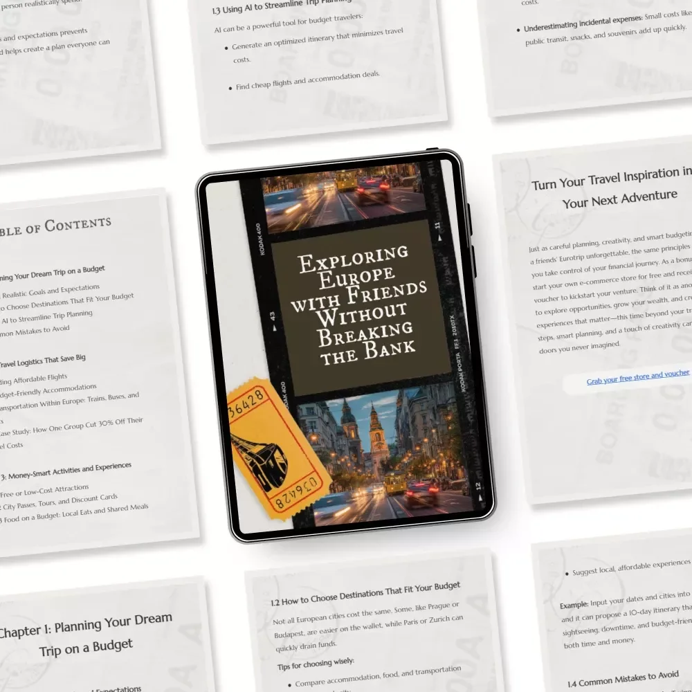 Exploring Europe with Friends Without Breaking the Bank - Ultimate Budget Travel Guide eBook